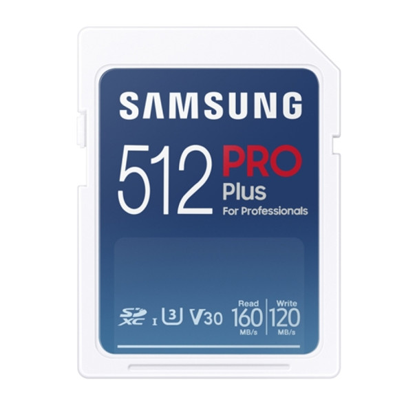 Original Samsung Pro Plus SD Memory Card (2021), Capacity:512GB(Blue)