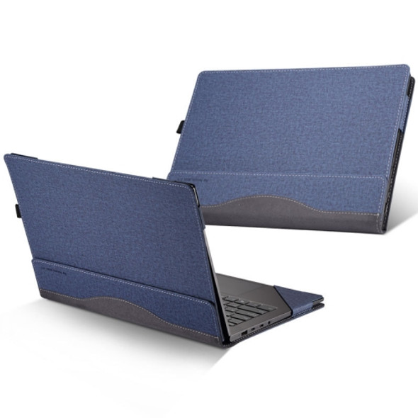 Laptop PU Leather Protective Case For Lenovo Yoga 520-14(Blue)