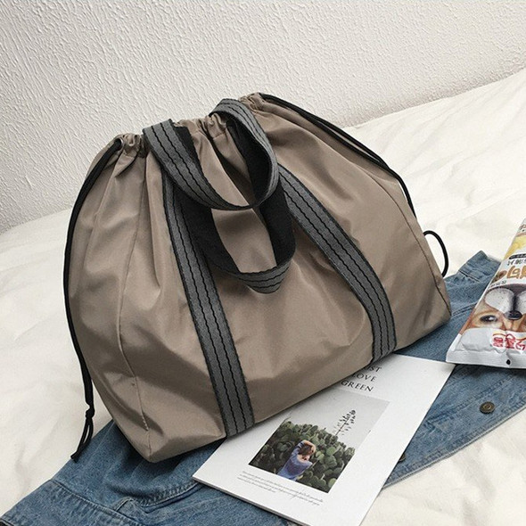 Leisure Handbag Nylon Shoulder Travel Sport Bag (Brown)