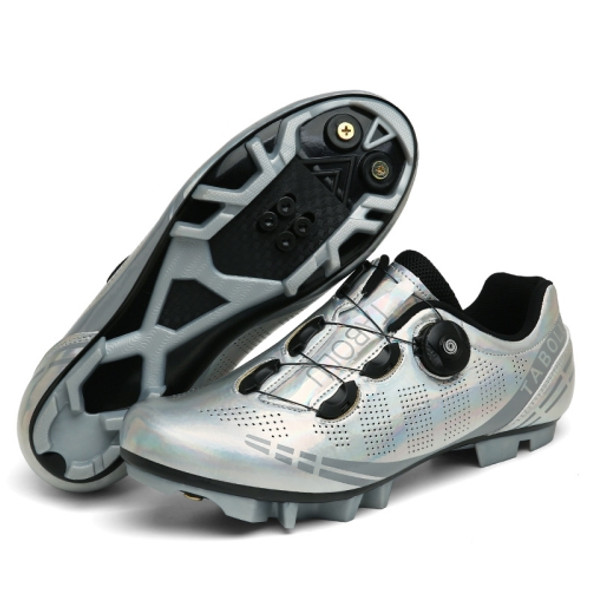 T27 Cycling Breathable Power-Assisted Mountain Bicycle Shoes, Size: 45(Mountain-Silver)