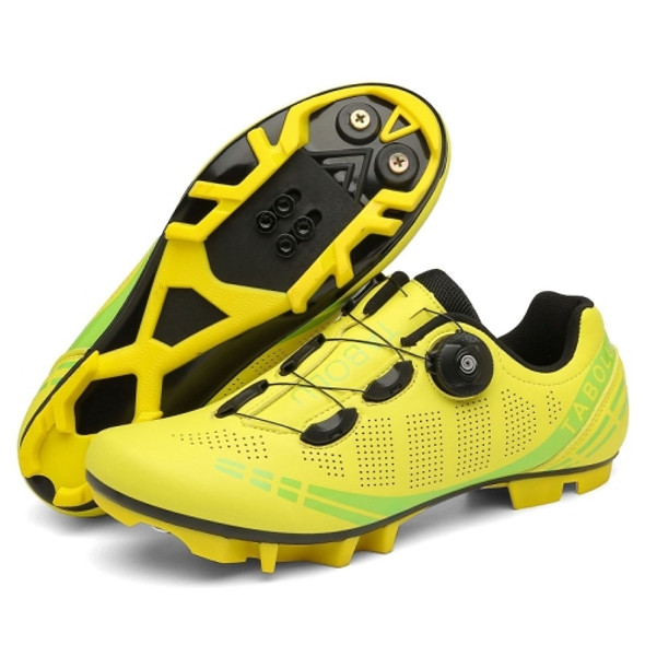 T27 Cycling Breathable Power-Assisted Mountain Bicycle Shoes, Size: 46(Mountain-Yellow)