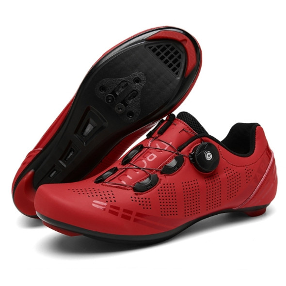 T27 Cycling Breathable Power-Assisted Mountain Bicycle Shoes, Size: 46(Highway-Red)