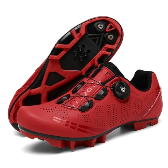 T27 Cycling Breathable Power-Assisted Mountain Bicycle Shoes, Size: 41(Mountain-Red)