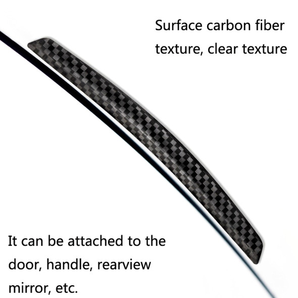 3 Sets DM-047 Rearview Mirror Carbon Fiber Anti-Scratch Door Anti-Collision Strip