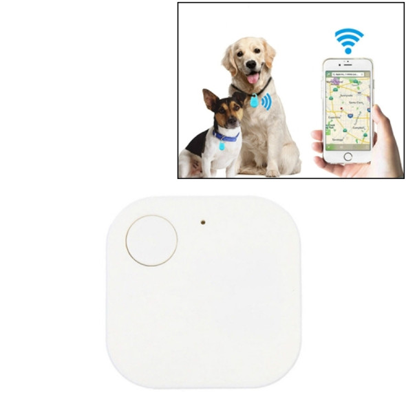 Portable Mini Square Anti Lost Device Smart Bluetooth Remote Anti Theft Keychain Alarm(White)