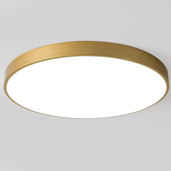 Macaron LED Round Ceiling Lamp, 3-Colors Light, Size:78cm(Gold)