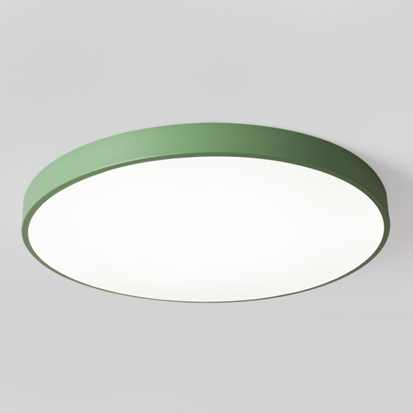 Macaron LED Round Ceiling Lamp, Stepless Dimming, Size:30cm(Green)