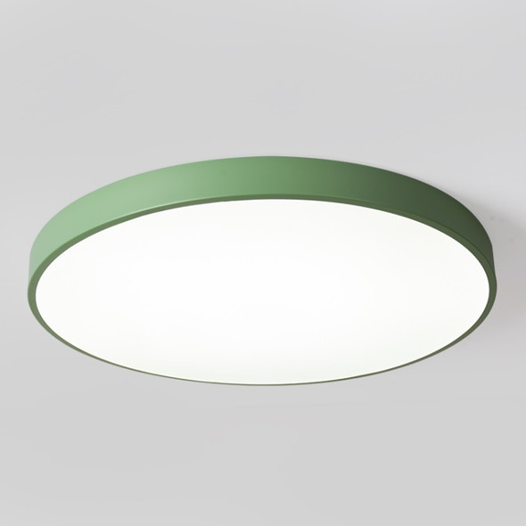 Macaron LED Round Ceiling Lamp, 3-Colors Light, Size:60cm(Green)