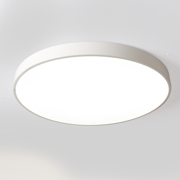 Macaron LED Round Ceiling Lamp, 3-Colors Light, Size:40cm(White)