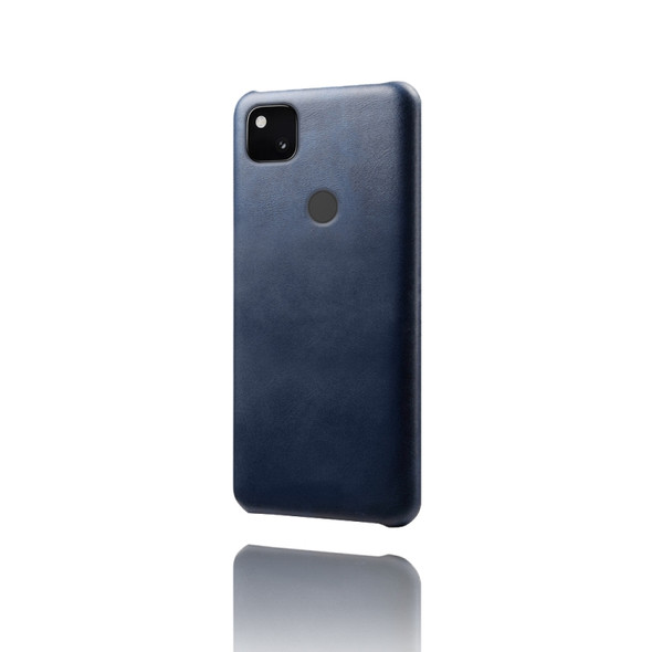 For Google Pixel 4a Calf Texture PC + PU Phone Case(Blue)