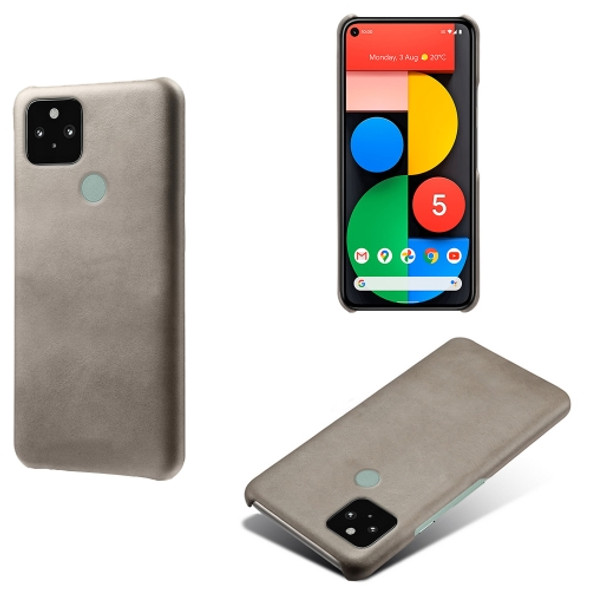 For Google Pixel 5 Calf Texture PC + PU Phone Case(Grey)