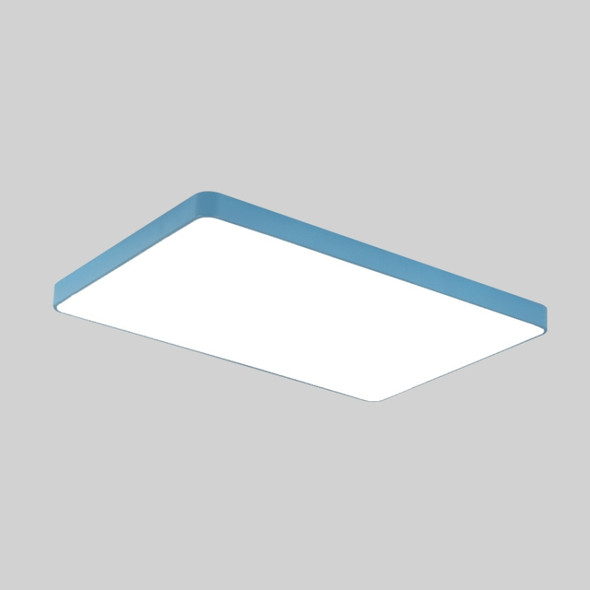 Macaron LED Rectangle Ceiling Lamp, Stepless Dimming, Size:88x62cm(Blue)