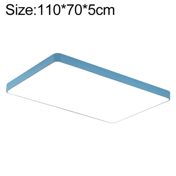 Macaron LED Rectangle Ceiling Lamp, Stepless Dimming, Size:110x70cm(Blue)