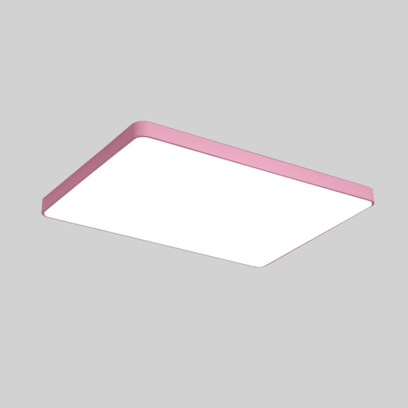 Macaron LED Rectangle Ceiling Lamp, Stepless Dimming, Size:88x62cm(Pink)