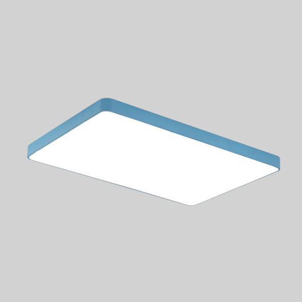 Macaron LED Rectangle Ceiling Lamp, White Light, Size:110x70cm(Blue)