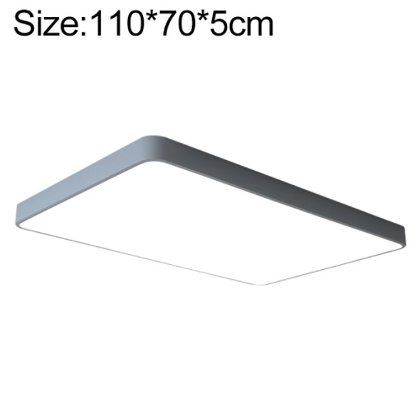 Macaron LED Rectangle Ceiling Lamp, 3-Colors Light, Size:110x70cm(Grey)