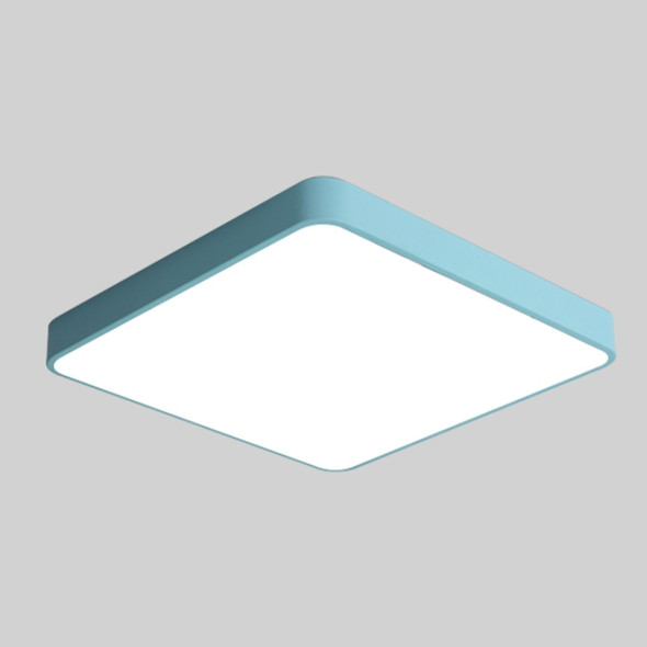 Macaron LED Square Ceiling Lamp, 3-Colors Light, Size:60cm(Blue)