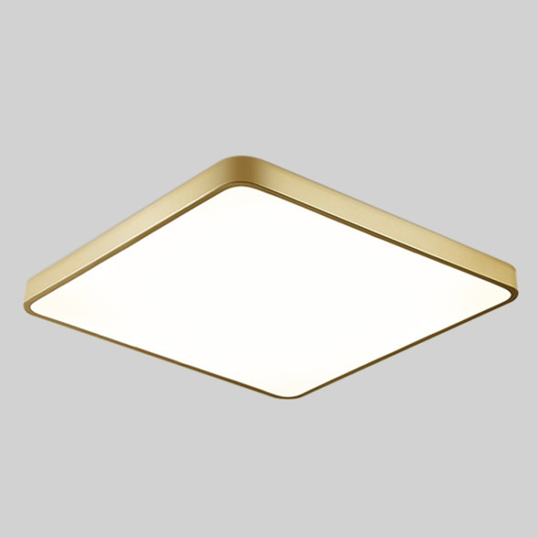 Macaron LED Square Ceiling Lamp, 3-Colors Light, Size:50cm(Gold)