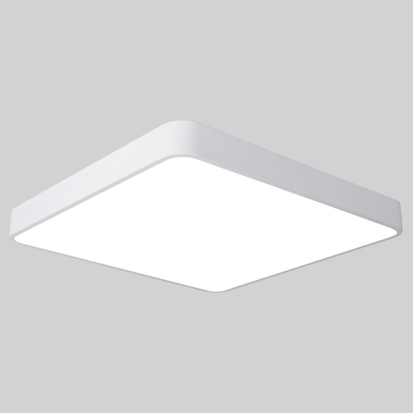 Macaron LED Square Ceiling Lamp, 3-Colors Light, Size:50cm(White)