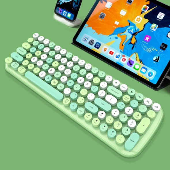 MOFii CANDY-BT 100-Keys Wireless Bluetooth Keyboard, Support Simultaneous Connection of 3 Devices( Green Mixed Version)