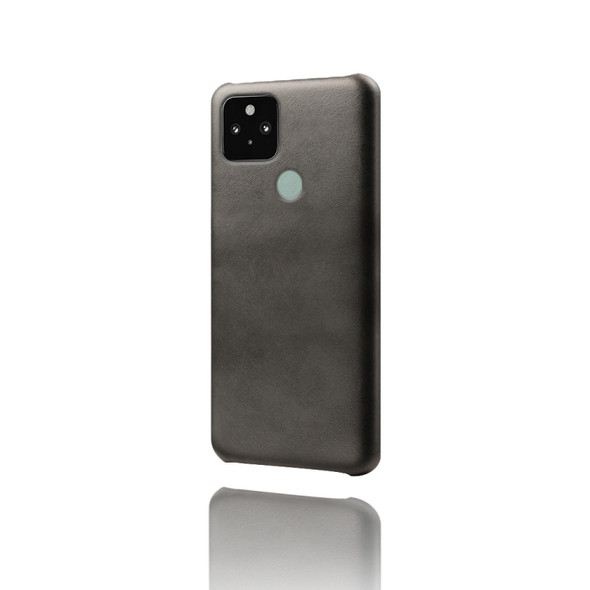 For Google Pixel 5 Calf Texture PC + PU Phone Case(Black)