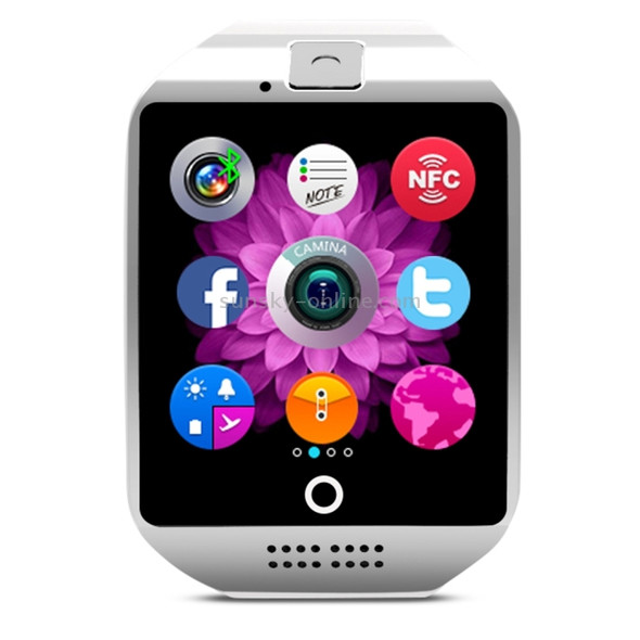 Q18 1.54 inch TFT Screen MTK6260A 360MHz Bluetooth 3.0 Smart Watch Phone, 128M + 64M Memory(White)