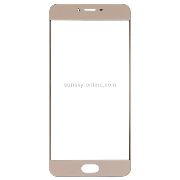 For Meizu Meilan X Front Screen Outer Glass Lens(Gold)