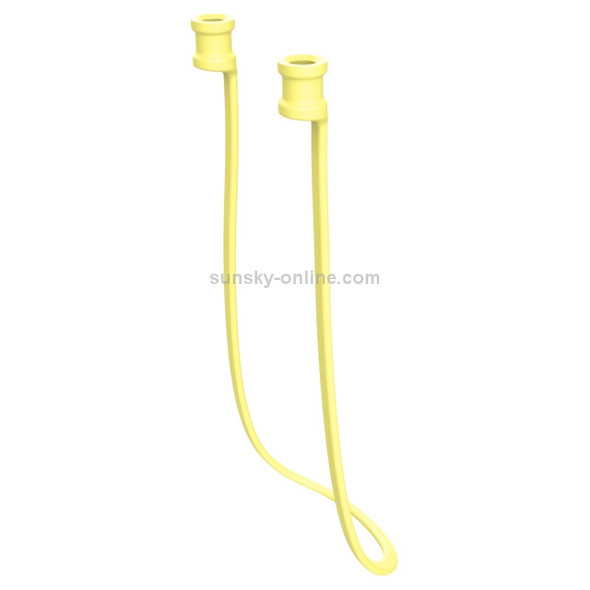 Silicone Anti-lost String for Huawei Honor FlyPods / FlyPods Pro / FreeBuds2 / FreeBuds2 Pro, Cable Length: 68cm(Yellow)