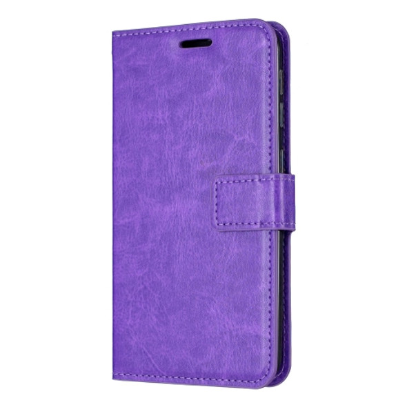 Crazy Horse Texture Horizontal Flip Leather Case with Holder & Card Slots & Wallet & Photo Frame for Galaxy S10(purple)