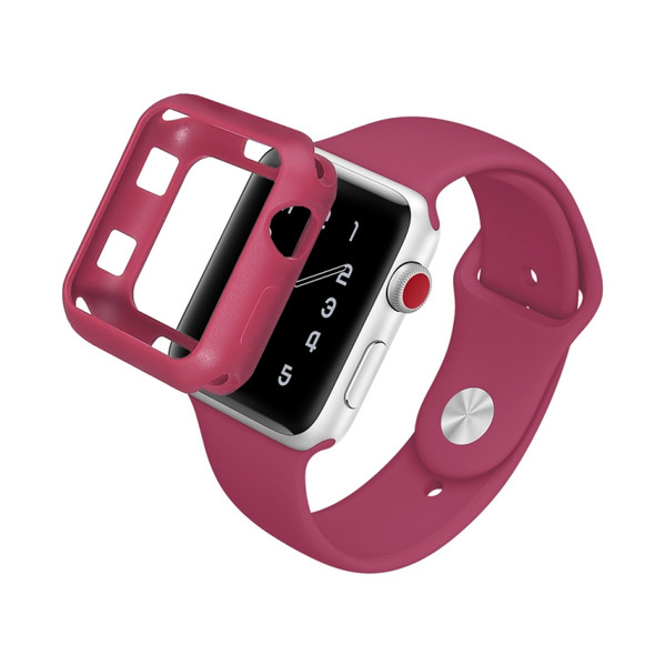 Frosted Protective Case For Apple Watch Series 6 & SE & 5 & 4 40mm(Rose Red)