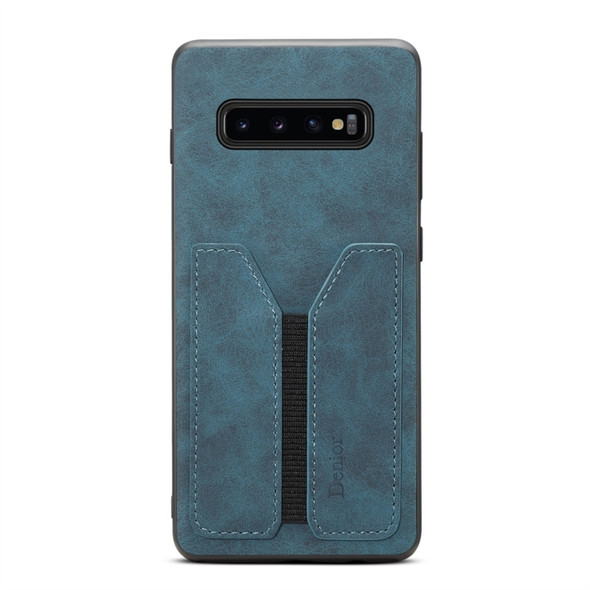 PU + TPU Protective Case with Card Slots for Galaxy S10+(Blue)