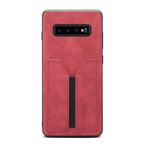 PU + TPU Protective Case with Card Slots for Galaxy S10+(Red)
