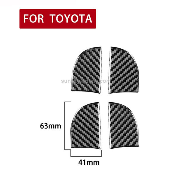 Car Carbon Fiber Inner Door Bowl Decorative Sticker for Toyota Corolla / Levin 2014-2018, Left and Right Drive Universal