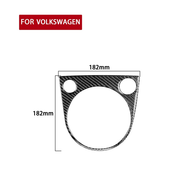 Car Carbon Fiber Gear Panel Frame B Decorative Sticker for Volkswagen Beetle 2012-2019, Left and Right Drive Universal
