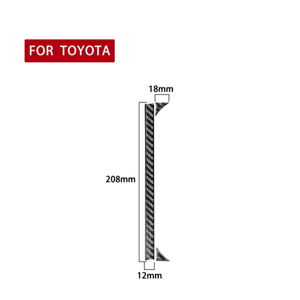 3 PCS / Set Carbon Fiber Car Central Control Cup Holder Decorative Sticker for Toyota Tundra 2014-2018, Left Driving