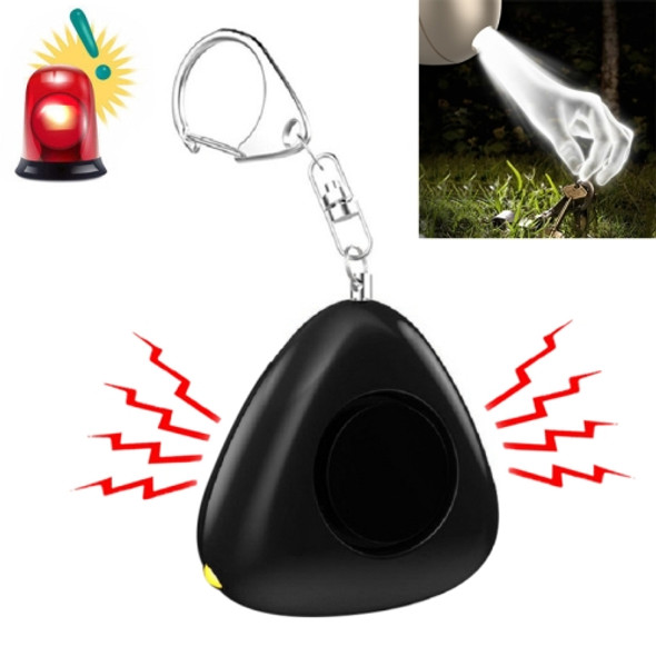 Keychain Decoration Practical Girl Anti-wolf Security Alarm(Black)