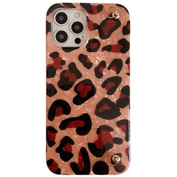 Shell Leopard Texture Phone Case with Lanyard For iPhone 11(Brown)