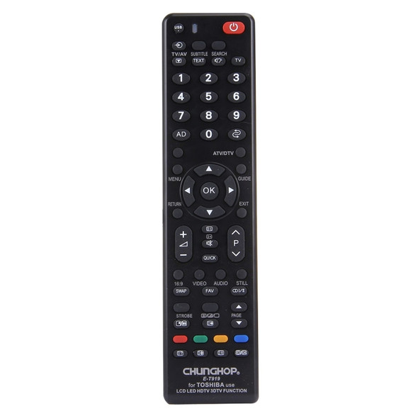 CHUNGHOP E-T919 Universal Remote Controller for TOSHIBA LED TV / LCD TV / HDTV / 3DTV