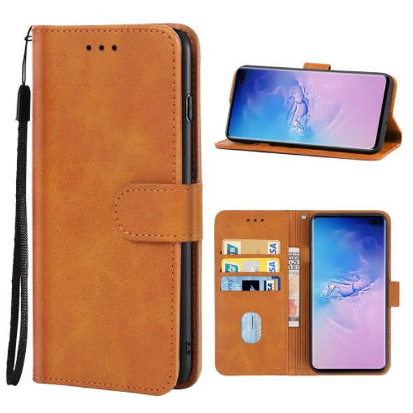 Leather Phone Case For Samsung Galaxy S10 Plus(Brown)