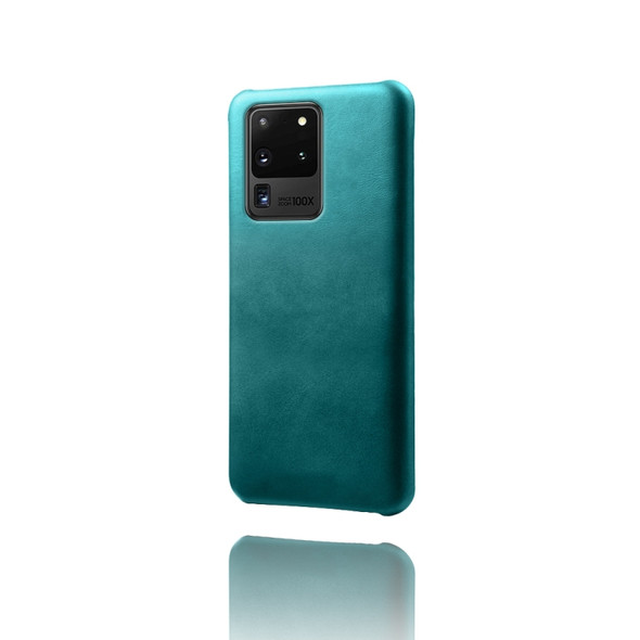 For Samsung Galaxy S20 Ultra Calf Texture  PC + PU Phone Case(Green)
