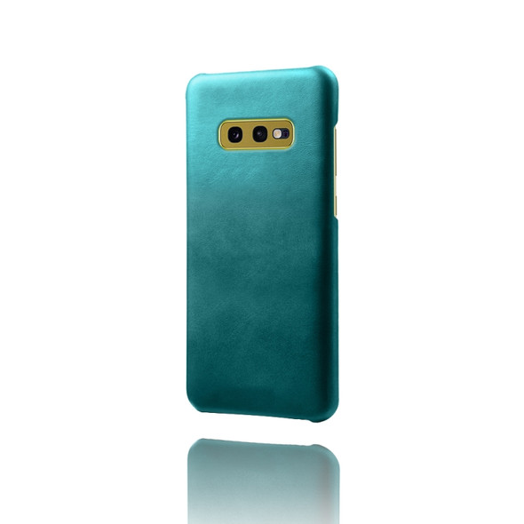 For Samsung Galaxy S10e Calf Texture  PC + PU Phone Case(Green)