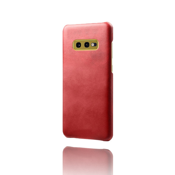 For Samsung Galaxy S10e Calf Texture  PC + PU Phone Case(Red)