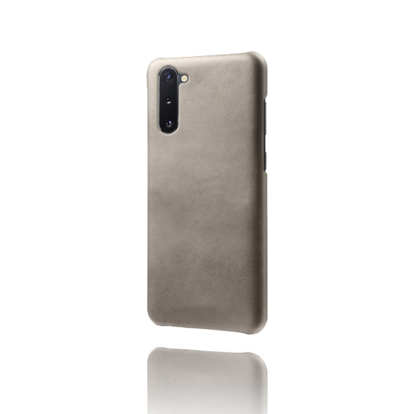 For Samsung Galaxy Note10 Calf Texture  PC + PU Phone Case(Grey)