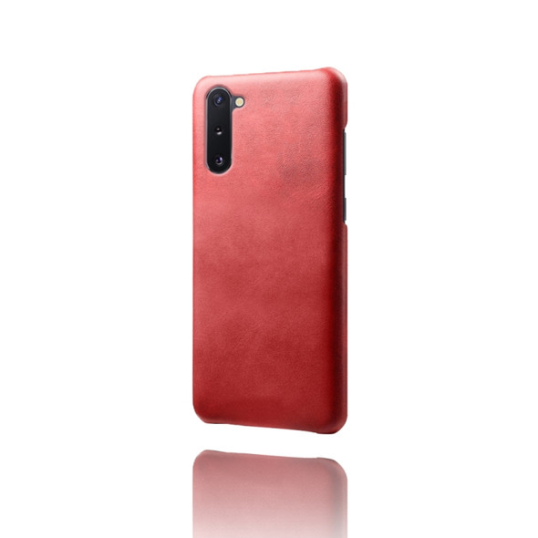 For Samsung Galaxy Note10 Calf Texture  PC + PU Phone Case(Red)