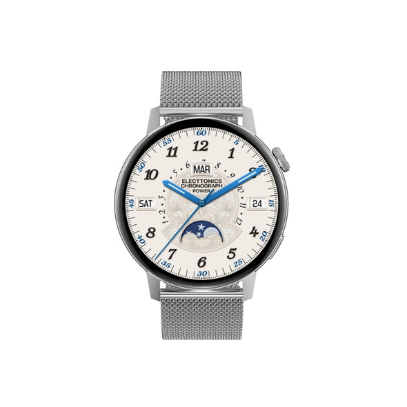 DT3 Mini 1.19 inch Steel Watchband Color Screen Smart Watch(Silver)