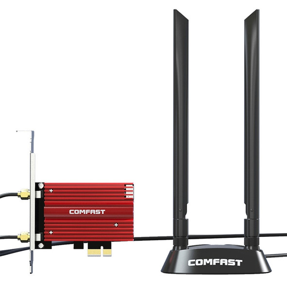 COMFAST CF-AX210 PLUS 5374Mbps Tri-band + Bluetooth 5.2 Wireless WiFi6E PCI-E Network Card
