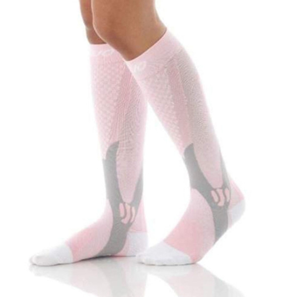 3 Pairs Compression Socks Outdoor Sports Men Women Calf Shin Leg Running, Size:XXL(Pink)