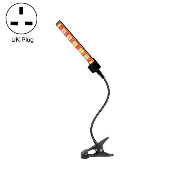 LED Clip Plant Light Timeline Remote Control Full Spectral Fill Light Vegetable Greenhouse Hydroponic Planting Dimming Light, Specification: One Head UK Plug