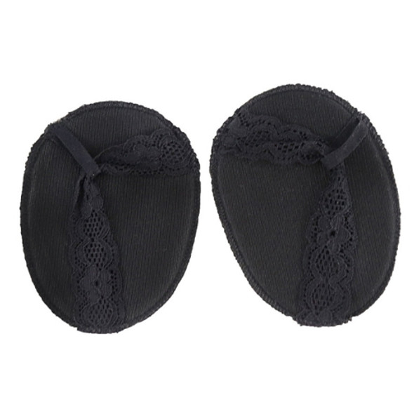 5 Pairs Invisible And Comfortable Sponge Thickened Half Pad Sweat-Absorbent And Breathable Forefoot Pad(People Black)