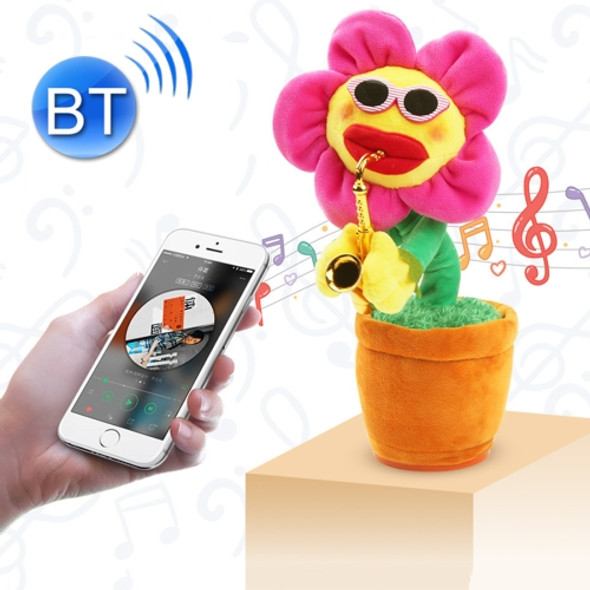 Sunflower Sax Style Bluetooth Plush Children Adult Toy ,Support USB Charging & Battery(Red)